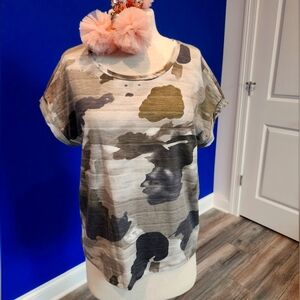 Mystree Camouflage Print Women's Top